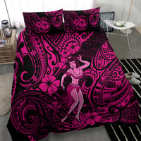 Hawaii Hula Girl Bedding Set Polynesian Pattern Pink Version LT01 - Polynesian Pride