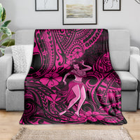Hawaii Hula Girl Blanket Polynesian Pattern Pink Version LT01 - Polynesian Pride