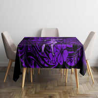 Hawaii Hula Girl Tablecloth Hibiscus Hawaii Tribal Tattoo Purple Version LT01 - Polynesian Pride