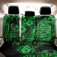 Hawaii Pineapple Back Car Seat Cover Paradise Flowers Pacific With Green Polynesian Tribal