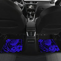 Hawaii Pineapple Car Mats Paradise Flowers Pacific With Navy Blue Polynesian Tribal LT01 - Polynesian Pride
