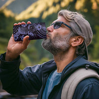 Hawaii Pineapple 4 in 1 Can Cooler Tumbler Polynesian Pattern Purple Version