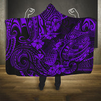 Hawaii Pineapple Hooded Blanket Polynesian Pattern Purple Version LT01 One Size Purple - Polynesian Pride