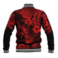 Hawaii Pineapple Baseball Jacket Polynesian Pattern Red Version LT01 - Polynesian Pride