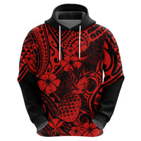 Hawaii Pineapple Hoodie Polynesian Pattern Red Version LT01 - Polynesian Pride