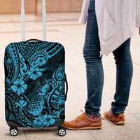 Hawaii Pineapple Luggage Cover Polynesian Pattern Sky Blue Version LT01 Blue - Polynesian Pride