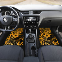 Hawaii Shaka Sign Car Mats With Polynesian Hibiscus Gold Unique LT01 - Polynesian Pride