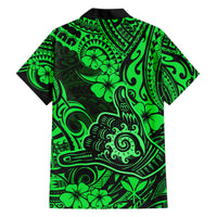 Hawaii Shaka Sign Hawaiian Shirt With Polynesian Hibiscus Green Unique LT01 - Polynesian Pride
