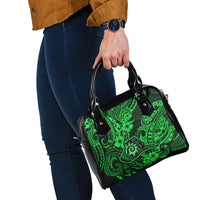 Hawaii Shaka Sign Shoulder Handbag With Polynesian Hibiscus Green Unique LT01 - Polynesian Pride
