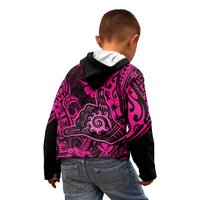 Hawaii Shaka Sign Kid Hoodie With Polynesian Hibiscus Pink Unique LT01 - Polynesian Pride