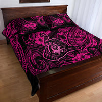 Hawaii Shaka Sign Quilt Bed Set With Polynesian Hibiscus Pink Unique LT01 - Polynesian Pride