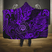 Hawaii Shaka Sign Hooded Blanket Polynesian Pattern Purple Version LT01 One Size Purple - Polynesian Pride