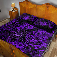 Hawaii Shaka Sign Quilt Bed Set Polynesian Pattern Purple Version LT01 - Polynesian Pride