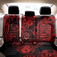Hawaii Shaka Sign Back Car Seat Cover Polynesian Pattern Red Version