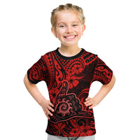 Hawaii Shaka Sign Kid T Shirt Polynesian Pattern Red Version LT01 Red - Polynesian Pride