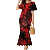 Hawaii Shaka Sign Mermaid Dress Polynesian Pattern Red Version LT01 Women Red - Polynesian Pride