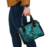Hawaii Shaka Sign Shoulder Handbag Polynesian Pattern Turquoise Version LT01 - Polynesian Pride