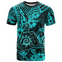 Hawaii Shaka Sign T Shirt Polynesian Pattern Turquoise Version LT01 Turquoise - Polynesian Pride