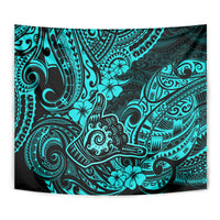 Hawaii Shaka Sign Tapestry Polynesian Pattern Turquoise Version LT01 - Polynesian Pride