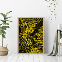 Hawaii Shaka Sign Canvas Wall Art Polynesian Pattern Yellow Version LT01 - Polynesian Pride