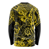 Hawaii Shaka Sign Long Sleeve Shirt Polynesian Pattern Yellow Version LT01 - Polynesian Pride