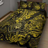 Hawaii Shaka Sign Quilt Bed Set Polynesian Pattern Yellow Version LT01 - Polynesian Pride