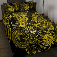 Hawaii Shaka Sign Quilt Bed Set Polynesian Pattern Yellow Version LT01 - Polynesian Pride