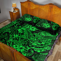 Hawaii Shark Quilt Bed Set Polynesian Pattern Green Version LT01 - Polynesian Pride