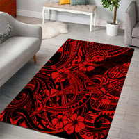 Hawaii Shark Area Rug Polynesian Pattern Red Version LT01 - Polynesian Pride
