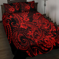 Hawaii Shark Quilt Bed Set Polynesian Pattern Red Version LT01 - Polynesian Pride