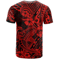 Hawaii Shark T Shirt Polynesian Pattern Red Version LT01 - Polynesian Pride