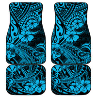 Hawaii Shark Car Mats Polynesian Pattern Sky Blue Version LT01 Blue - Polynesian Pride