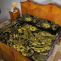 Hawaii Shark Quilt Bed Set Polynesian Pattern Yellow Version LT01 - Polynesian Pride
