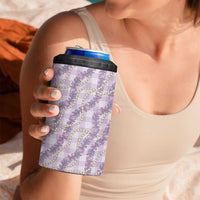 Pua Kalaunu Lei 4 in 1 Can Cooler Tumbler Palaka Pattern