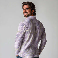 Pua Kalaunu Lei Long Sleeve Polo Shirt Palaka Pattern