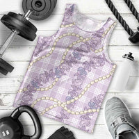 Pua Kalaunu Lei Men Tank Top Palaka Pattern