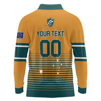 Custom Rugby Australia Long Sleeve Polo Shirt Junior Wallabies Go Champions