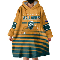 Custom Rugby Australia Wearable Blanket Hoodie Junior Wallabies Go Champions