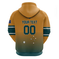 Custom Rugby Australia Zip Hoodie Junior Wallabies Go Champions
