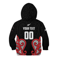 Custom Rugby New Zealand Kid Hoodie Baby Black Go Champions