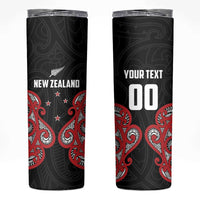 Custom Rugby New Zealand Skinny Tumbler Baby Black Go Champions
