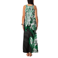 Monstera Plumeria Flowers Green Family Matching Tank Maxi Dress and Hawaiian Shirt Polynesian Pattern LT01 - Polynesian Pride