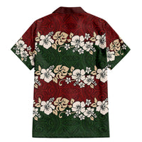 Hawaiian Hibiscus Christmas Color Family Matching Mermaid Dress and Hawaiian Shirt Unique LT01 - Polynesian Pride