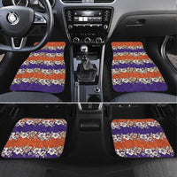 Hawaiian Hibiscus Car Mats Orange and Purple Unique