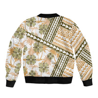 Hawaii Quilt Bomber Jacket Kakau Polynesian Pattern Gold Version LT01 - Polynesian Pride