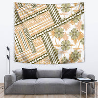 Hawaii Quilt Tapestry Kakau Polynesian Pattern Gold Version LT01 - Polynesian Pride