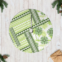 Hawaii Quilt Tree Skirt Kakau Polynesian Pattern Olive Green Version LT01 Casual Tree Skirts Green - Polynesian Pride