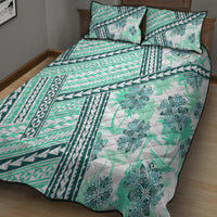Hawaii Quilt Quilt Bed Set Kakau Polynesian Pattern Teal Version LT01 - Polynesian Pride
