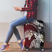 Polynesian Hawaiian Plumeria Tribal Pattern Luggage Cover Special Wine Red Version