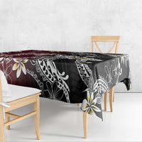 Polynesian Hawaiian Plumeria Tribal Pattern Tablecloth Special Wine Red Version